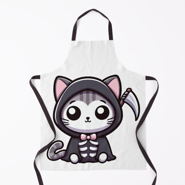 Item preview, Cute Grim Kitty - Adorable Cat with a Spooky Twist designed and sold by Kawaii-n-Spice.