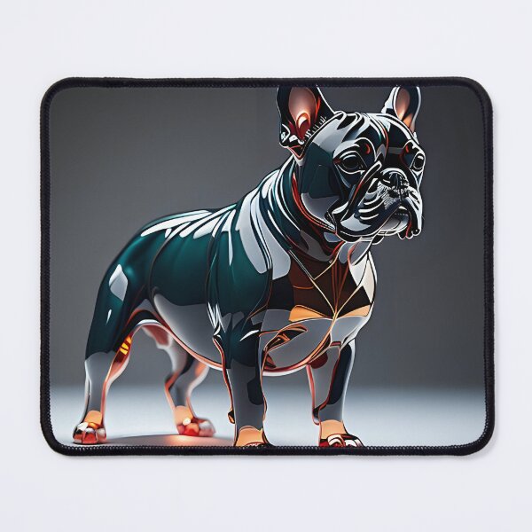 Item preview, Glass statue of a French bulldog | AI art designed and sold by marjessas-world.