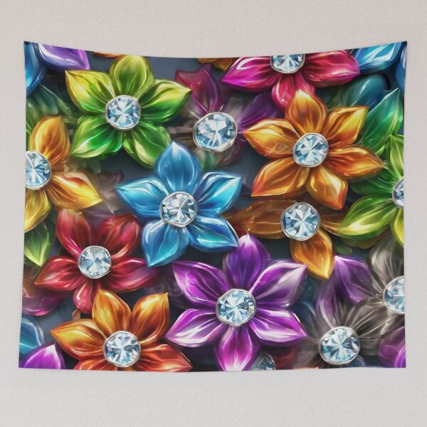 Item preview, Colorful Diamond Flowers designed and sold by SweetRossel.