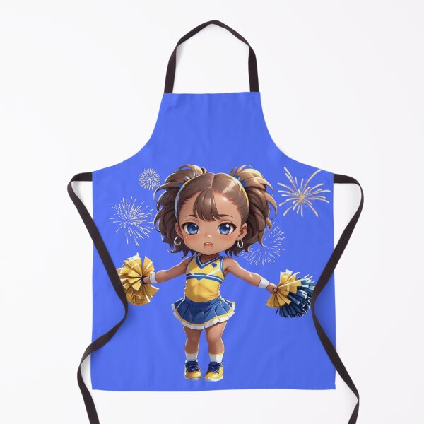 Item preview, African American Chibi Cheerleader With Fireworks designed and sold by SilkenDove.