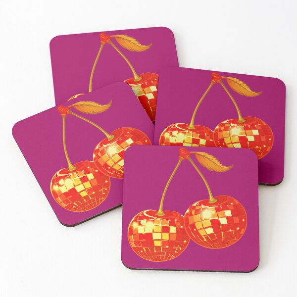 Item preview, Cherry Disco Balls: Retro Groove & Fire Neon Sparkles on the Juicy Dancefloor. designed and sold by LotusBlanc.