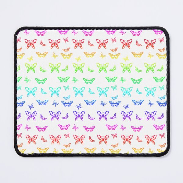 Item preview, Multi-colored butterfly pattern on white background designed and sold by NAGNE.