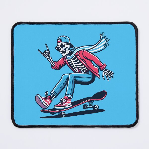 Item preview, Preppy Skeleton Running on Skateboard designed and sold by AnasCreativeHub.