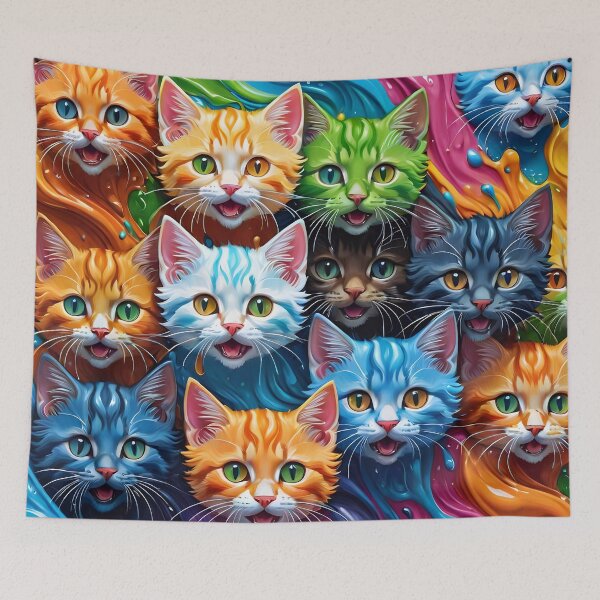 Item preview, Cute Kitty Cat Pattern designed and sold by TheArtOfPat.