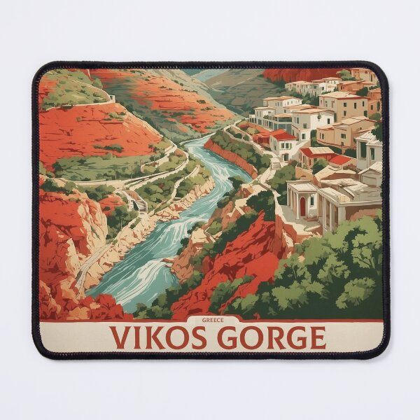 Item preview, Vikos Gorge Greece Vintage Poster Tourism  designed and sold by TravelersGems.