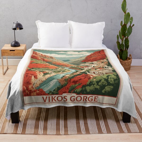 Item preview, Vikos Gorge Greece Vintage Poster Tourism designed and sold by TravelersGems.