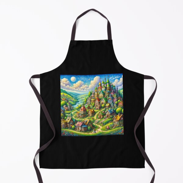 Item preview, Whimsical Village Life designed and sold by BestArtByArvind.