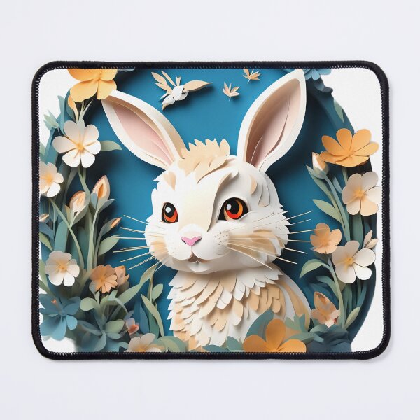 Item preview, flowers and cute rabbit designed and sold by Digistorma.