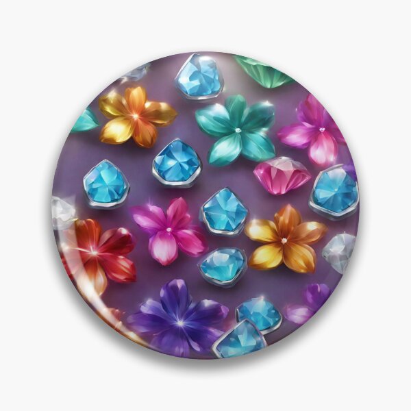 Item preview, Diamond flowers on a purple background designed and sold by SweetRossel.