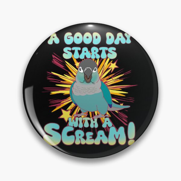 Item preview, A Good Day starts with a Scream! Turquoise Conure doodle designed and sold by FandomizedRose.