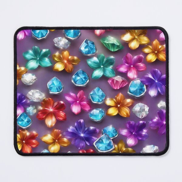 Item preview, Diamond flowers on a purple background designed and sold by SweetRossel.