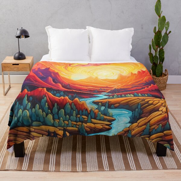 Item preview, Enchanting Mountain Sunset: Abstract Acrylic Artwork. designed and sold by GiveMeMood.