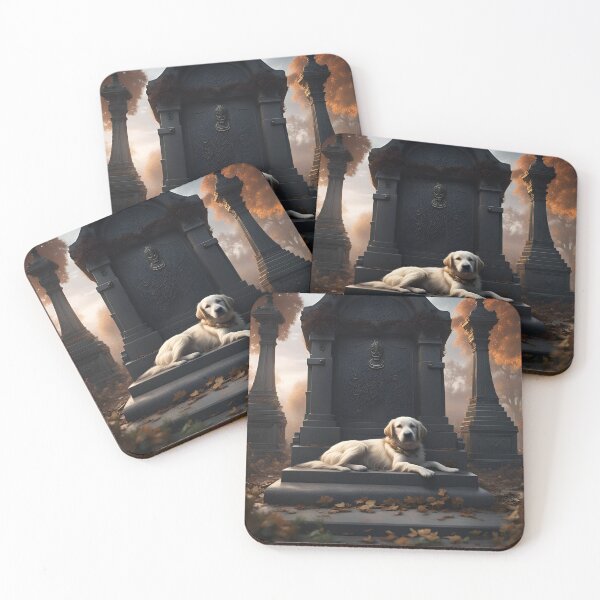 Item preview, A Lonely Dog Lying On The Grave of His Owner designed and sold by MoriFantasy.
