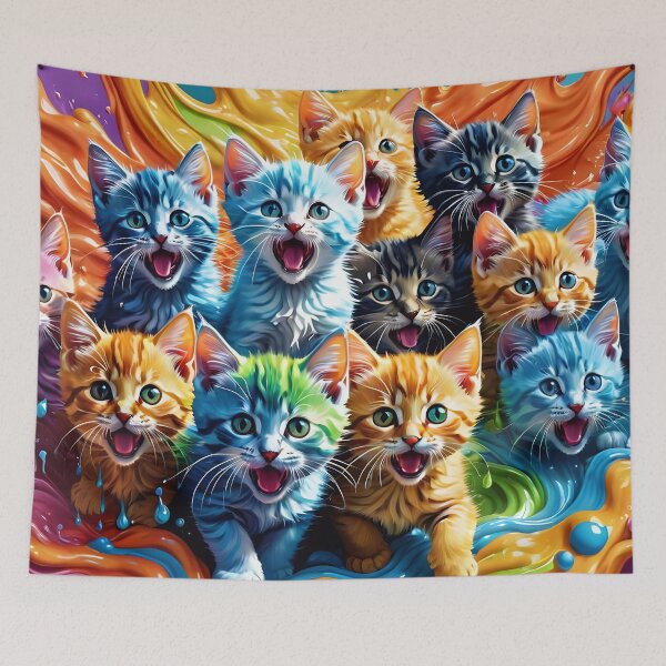 Item preview, Cute Kitty Cat Pattern designed and sold by TheArtOfPat.