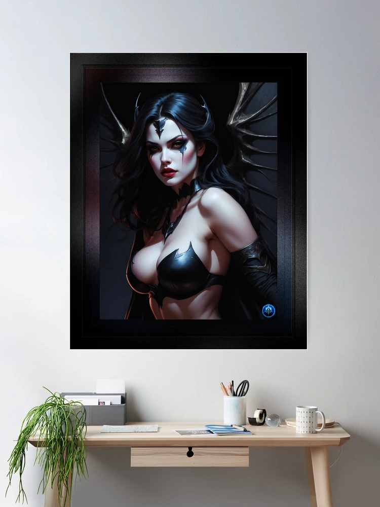 Vengeance Of The Vampire Queen Beautiful AI Concept Art by Xzendor7 Room Decor Poster Art Print