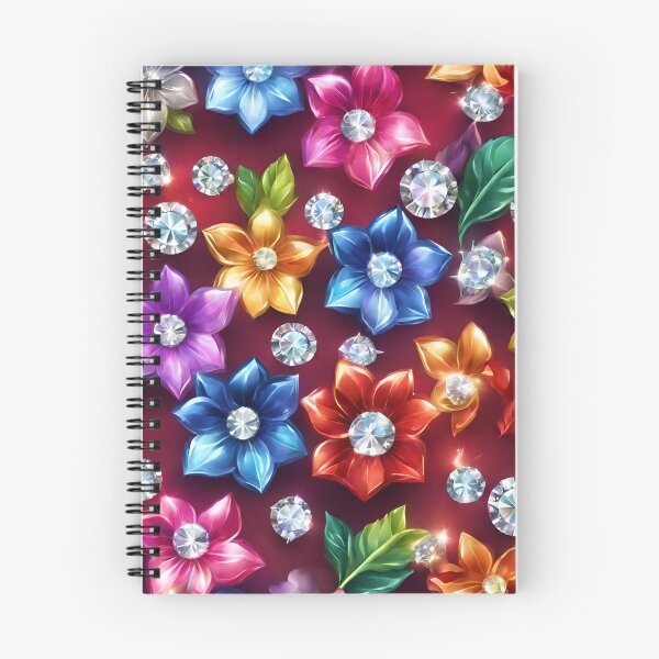 Item preview, Diamond flowers on a red background designed and sold by SweetRossel.