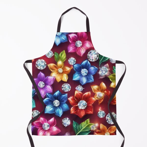 Item preview, Diamond flowers on a red background designed and sold by SweetRossel.