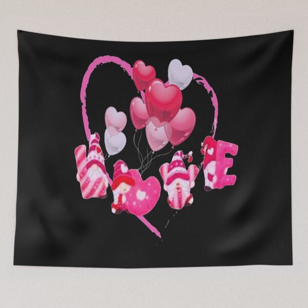 Item preview, Love Gnomes and Heart Balloons, Cute Lettering Design , Bee Mine For Valentine, Everyday My Valentine, you will live on in my heart designed and sold by Adri Barnard.