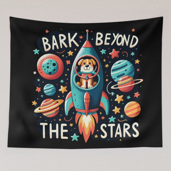 Item preview, Cosmic Canine: A Pup's Rocket Ride Among the Stars" designed and sold by ArtComixHaven.