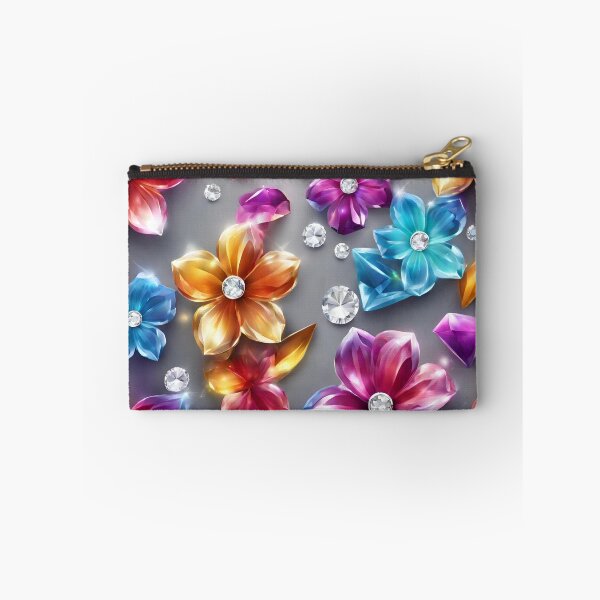 Item preview, Diamond flowers on a gray background designed and sold by SweetRossel.