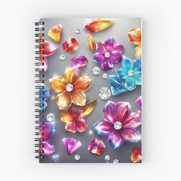 Item preview, Diamond flowers on a gray background designed and sold by SweetRossel.