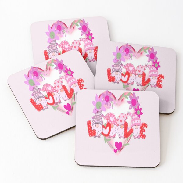 Item preview, Love Gnomes Heart and Flowers, Cute Lettering Design , Bee Mine For Valentine, Everyday My Valentine, you will live on in my heart designed and sold by Adri Barnard.