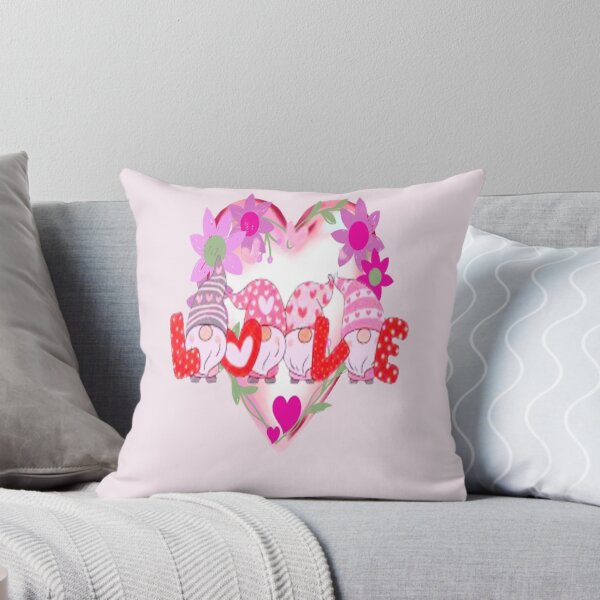 Item preview, Love Gnomes Heart and Flowers, Cute Lettering Design , Bee Mine For Valentine, Everyday My Valentine, you will live on in my heart designed and sold by Adri Barnard.