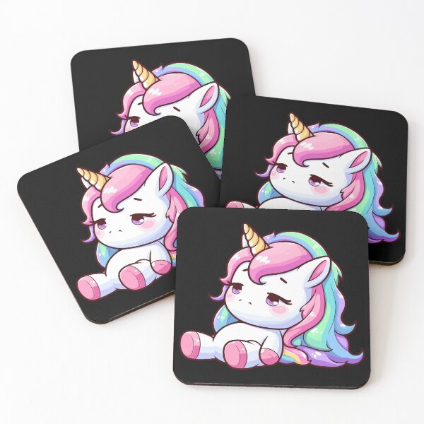 Item preview, Cute Lazy Unicorn - Adorable Whimsical Illustration designed and sold by Kawaii-n-Spice.