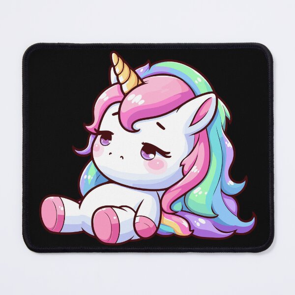 Item preview, Cute Lazy Unicorn - Adorable Whimsical Illustration designed and sold by Kawaii-n-Spice.