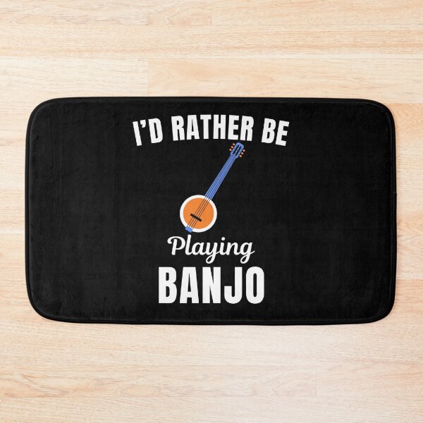 Item preview, I'd rather be playing banjo, funny banjo instrument players lovers and musicians funny saying or quote designed and sold by NBSStore.