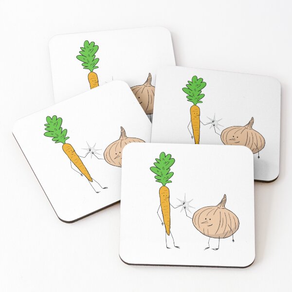 Item preview, Carrot and Onion High Fiving designed and sold by mairsaydraws.
