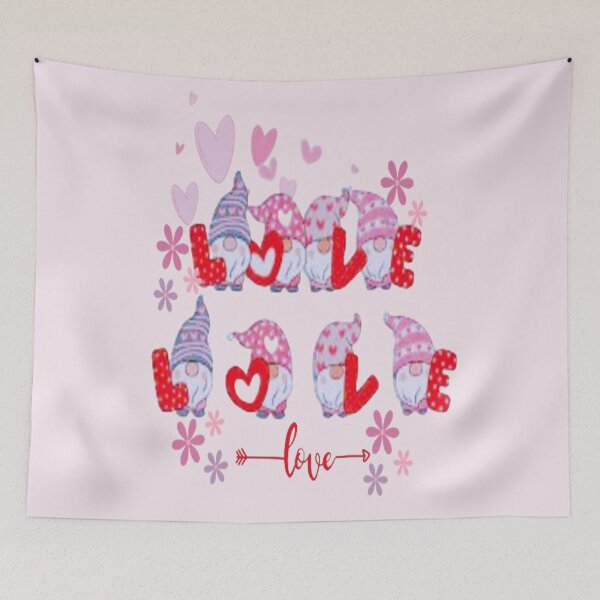 Item preview, Love Gnomes.2, Cute Lettering Design , Bee Mine For Valentine, Everyday My Valentine, you will live on in my heart designed and sold by Adri Barnard.