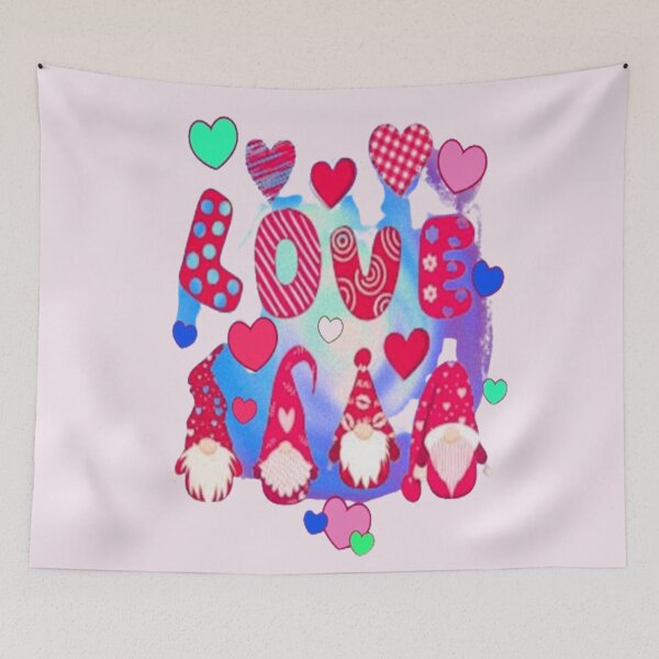 Item preview, Love Gnomes, Cute Lettering Design , Bee Mine For Valentine, Everyday My Valentine, you will live on in my heart designed and sold by Adri Barnard.