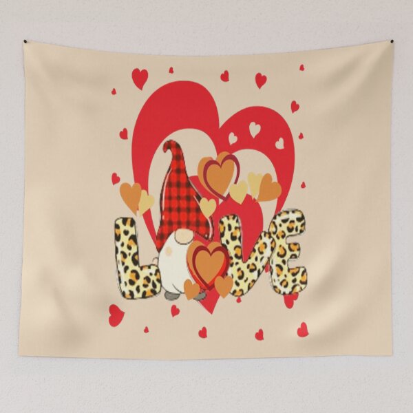 Item preview, Love Valentine Gnome, Cute Lettering Design , Bee Mine For Valentine, Everyday My Valentine, you will live on in my heart designed and sold by Adri Barnard.