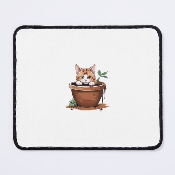 Item preview, Naughty cat in overturned flower pot designed and sold by elglotonmusical.