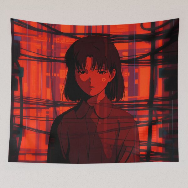 Item preview, Wired Realities Unveiled: Serial Experiments Lain Fan Art, Cyberpunk Anime, and Virtual Reality Mysteries designed and sold by InsaneLEDP1994.