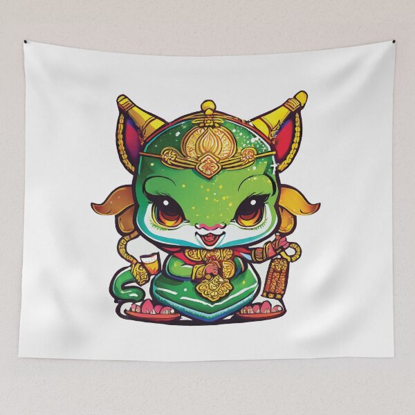 Item preview, Cartoon animal in Asian style art designed and sold by nvrprooo.