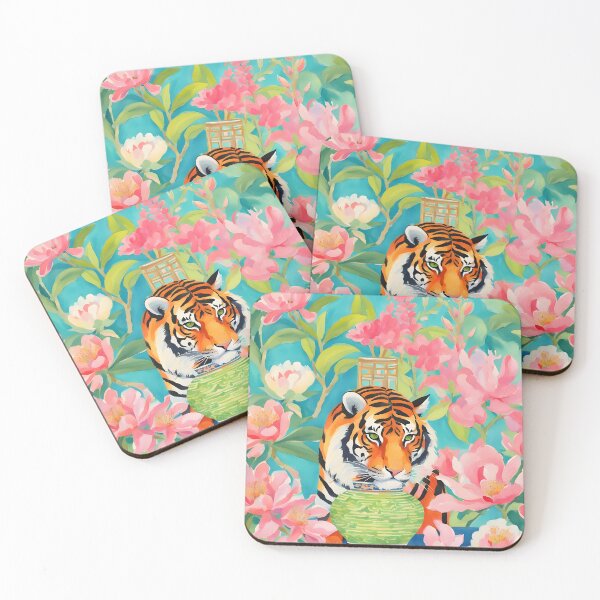 Item preview, Tiger in magnolia garden designed and sold by SophieClimaArt.