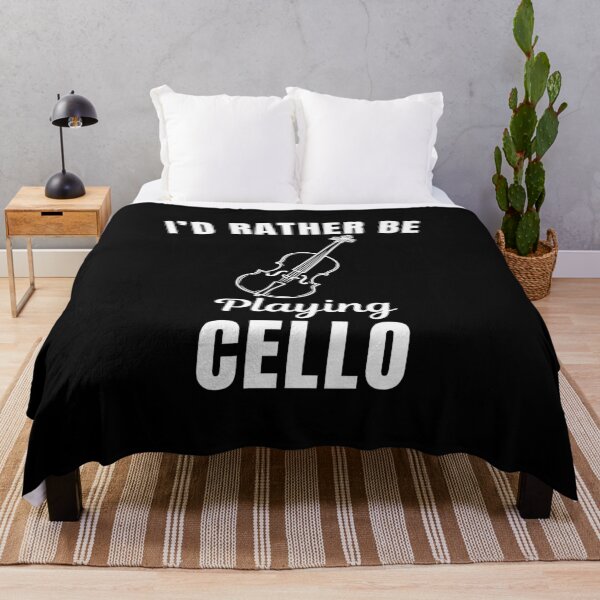 Item preview, I'd rather be playing cello, funny cello instrument players lovers and musicians saying or quote designed and sold by NBSStore.