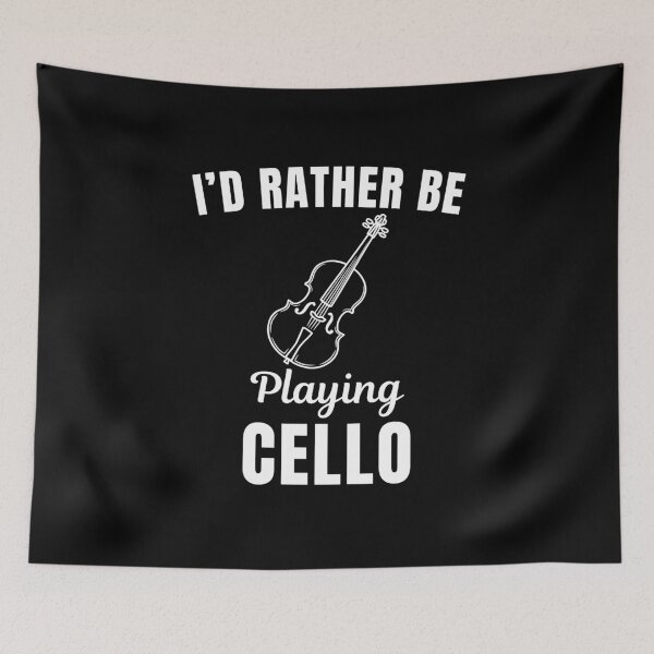 Item preview, I'd rather be playing cello, funny cello instrument players lovers and musicians saying or quote designed and sold by NBSStore.