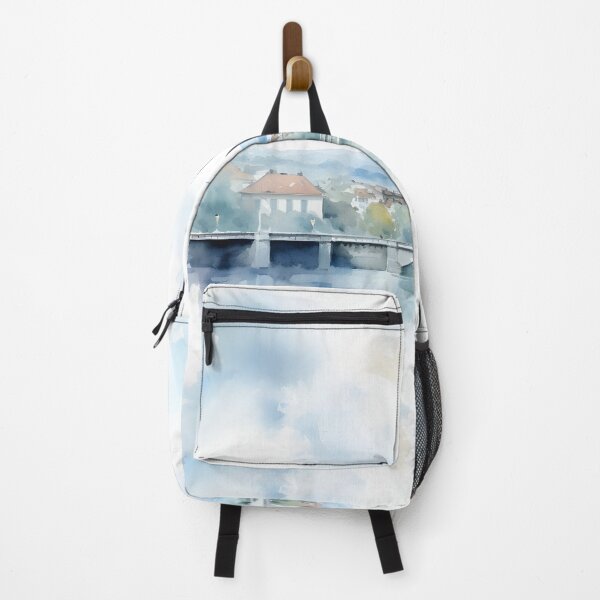Item preview, Zürich Watercolour River Blue City designed and sold by fluidwatercolor.