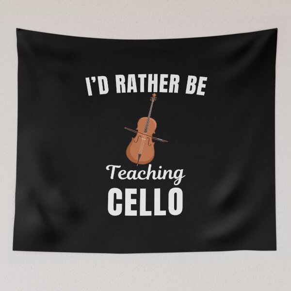 Item preview, I'd rather be teaching cello, funny cello instrument teachers lovers and instructors saying or quote designed and sold by NBSStore.