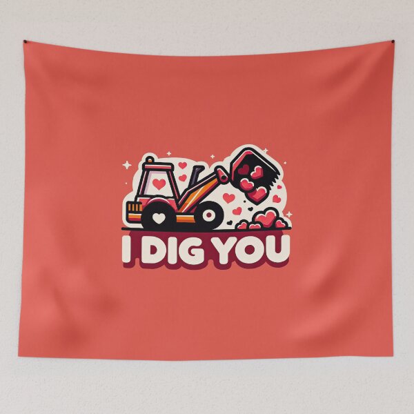 Item preview, I Dig You Happy Valentines Day Love Heart Funny T-Shirt designed and sold by MAPDDesigns.