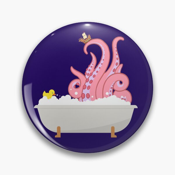 Item preview, Hora del baño del bebé Kraken designed and sold by FrogMoonshot.