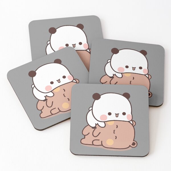 Item preview, BuBu Panda and DuDu Bear are playing together ❤️ designed and sold by Pandety.