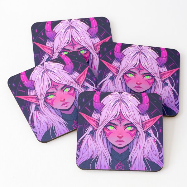 Item preview, Neon Fantasy Gothic Elf Anime Girl designed and sold by bubblegoth.