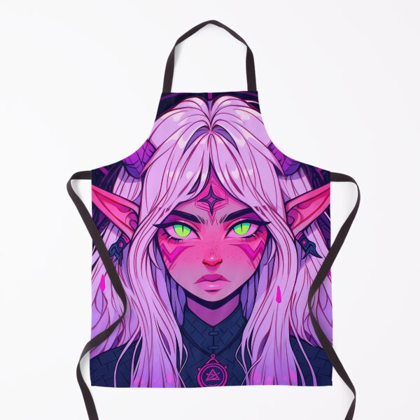 Item preview, Neon Fantasy Gothic Elf Anime Girl designed and sold by bubblegoth.