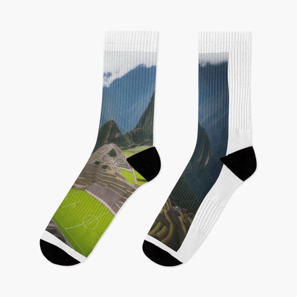 Item preview, Futbol field on Machu Picchu Soccer Art World Wonder Gift designed and sold by The-GOAT-Store.