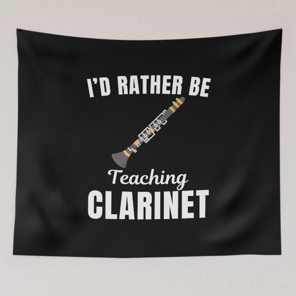 Item preview, I'd rather be teaching clarinet, funny clarinet instrument teachers lovers and instructors saying or quote designed and sold by NBSStore.