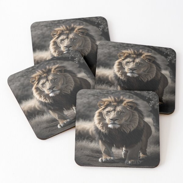 Item preview, Monochromatic Elegance of a Lion designed and sold by Enchanting Art Vista.